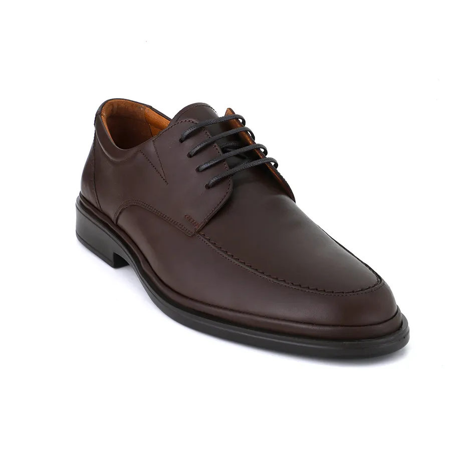 کفش چرم راحتی قهوه‌ای سوخته مردانه کد 012